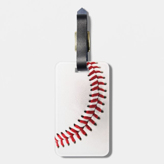 Original baseball ball luggage tag (Back Vertical)