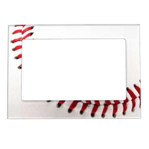 Original baseball ball magnetic picture frame