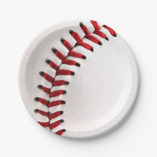 Original baseball ball paper plates