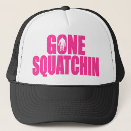 Original &amp; Best-Selling Bobo&#39;s GONE SQUATCHIN Pink Trucker Hat