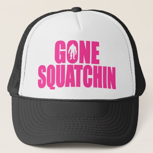 Original  Best_Selling Bobos GONE SQUATCHIN Pink Trucker Hat