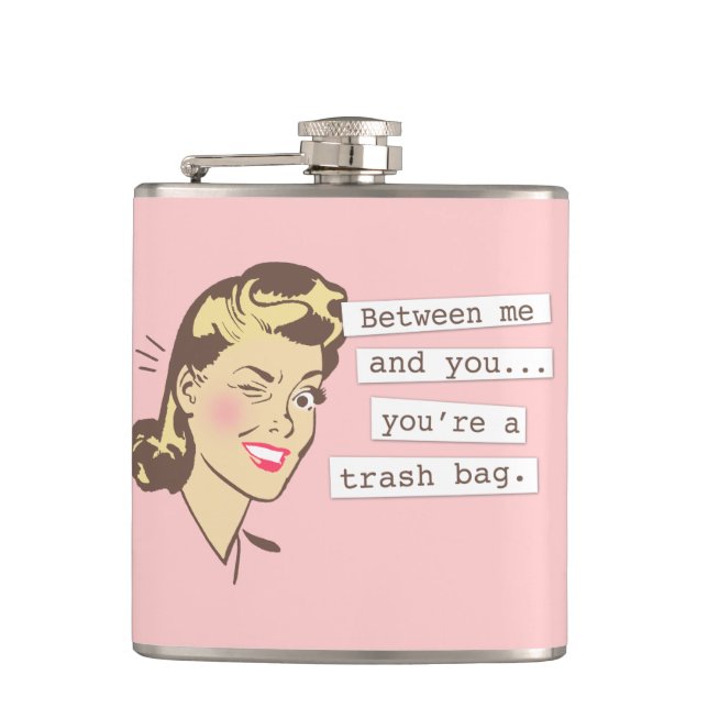 Original Between Me & You Trashbag Flask (Front)