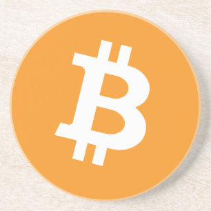 Original Bitcoin Bitcoins Sandstone Coaster