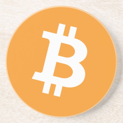 Original Bitcoin Bitcoins Sandstone Coaster