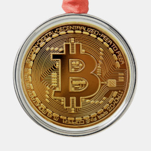 Original Bitcoin Logo Graph Christmas Ornament
