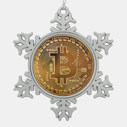 Original Bitcoin Logo Graph Christmas Ornament