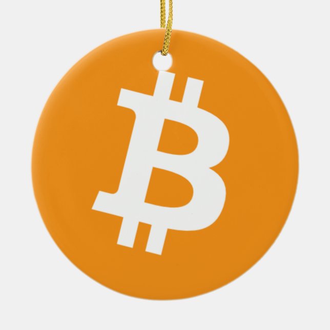 Original Bitcoin Logo Symbol Christmas Ornament (Front)