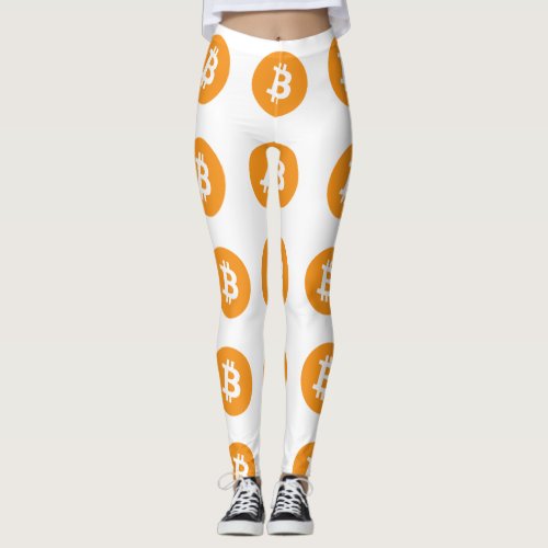 Original Bitcoin Logo Symbol Custom Leggings