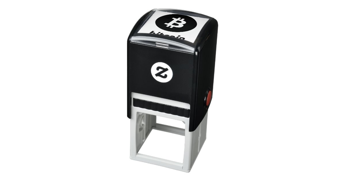 Original Bitcoin Logo Symbol Ink Stamp Zazzle Com