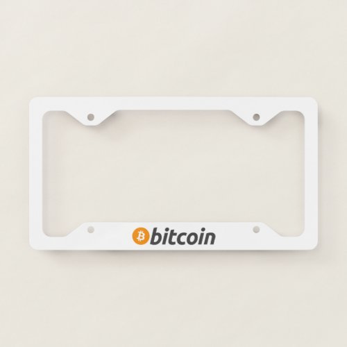 Original Bitcoin Logo Symbol License Plate Frame