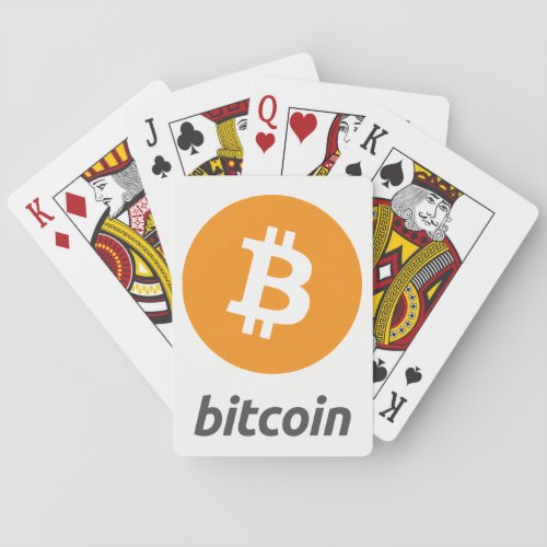 Original Bitcoin Logo Symbol Playing Cards