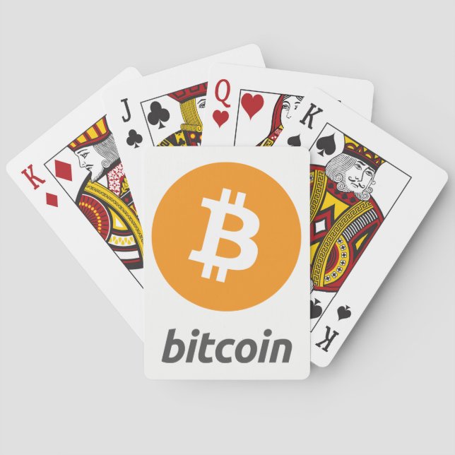 Original Bitcoin Logo Symbol Playing Cards (Back)