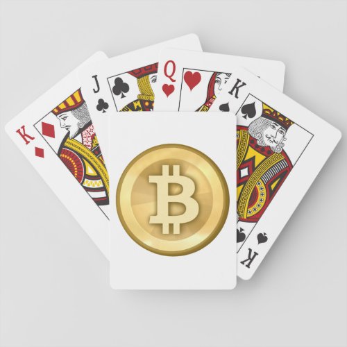 Original Bitcoin Logo Symbol Playing Cards Basic