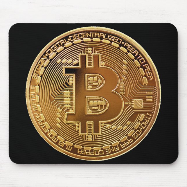 Original Bitcoin Symbol Logo Graph Mouse Pad (Front)