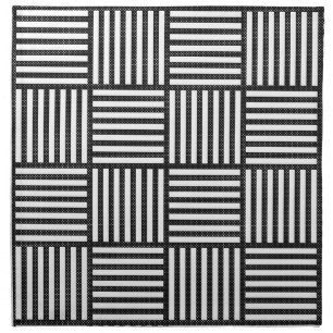 Original BLACK AND WHITE DOUBLE DIAMOND PATTERN Cloth Napkin