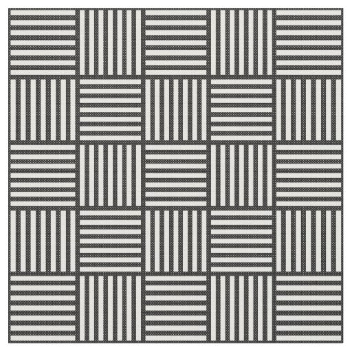 Original BLACK AND WHITE DOUBLE DIAMOND PATTERN Fabric