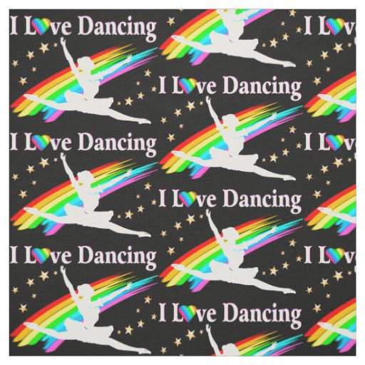 ORIGINAL BLACK BALLERINA AND DANCER FABRIC