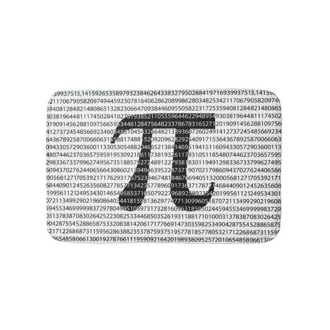 Original black number pi day mathematical symbol bathroom mat (Front)