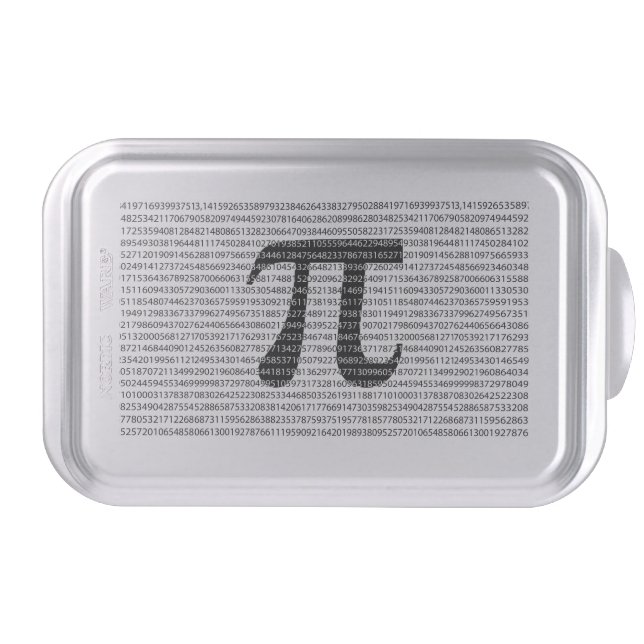 Original black number pi day mathematical symbol cake pan (Front)