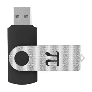 Original black number pi day mathematical symbol flash drive