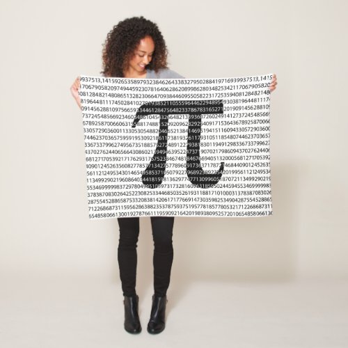 Original black number pi day mathematical symbol fleece blanket