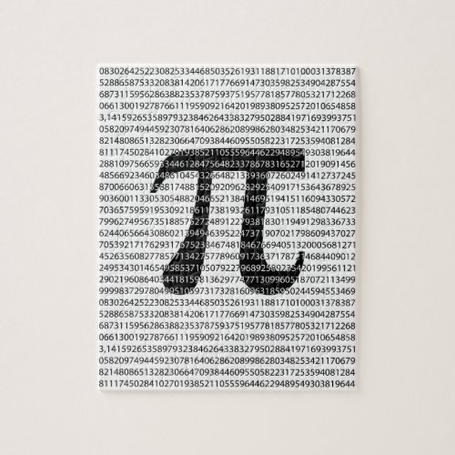 Original black number pi day mathematical symbol jigsaw puzzle