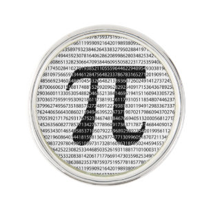 Original black number pi day mathematical symbol lapel pin