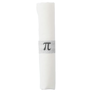 Original black number pi day mathematical symbol napkin bands