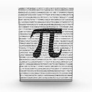 Original black number pi day mathematical symbol photo block