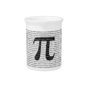 Original black number pi day mathematical symbol pitcher