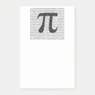Original black number pi day mathematical symbol post-it notes