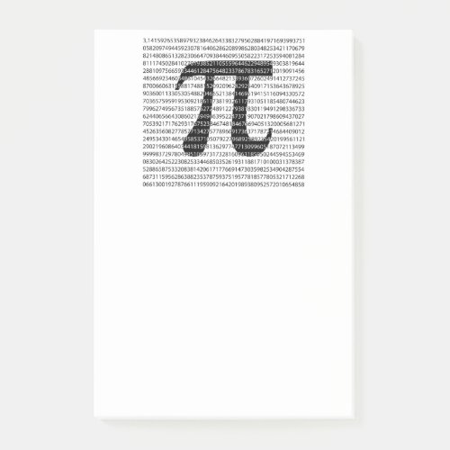 Original black number pi day mathematical symbol post_it notes