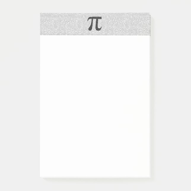 Original black number pi day mathematical symbol post-it notes (Front)