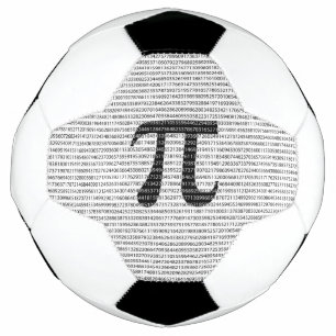 Original black number pi day mathematical symbol soccer ball