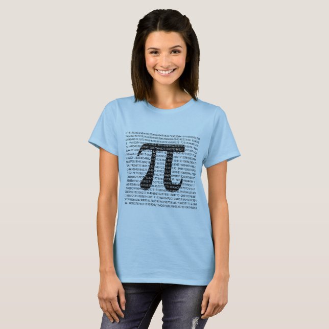 Original black number pi day mathematical symbol T-Shirt (Front Full)