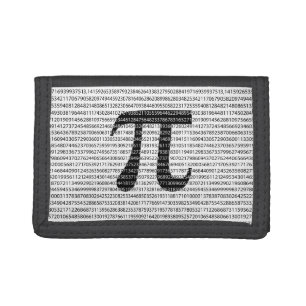 Original black number pi day mathematical symbol tri-fold wallet