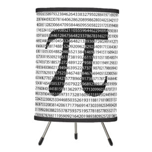 Original black number pi day mathematical symbol tripod lamp