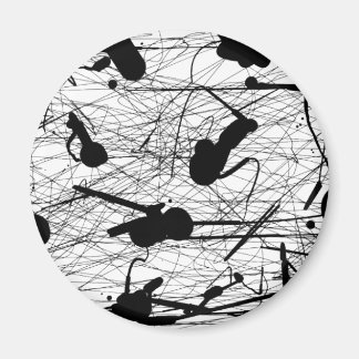 Original Black Splatter Painting Magnet