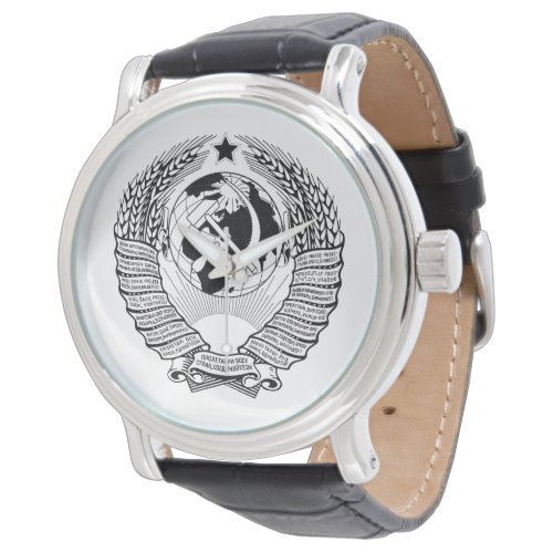 Original black State Emblem of the USSR Watch