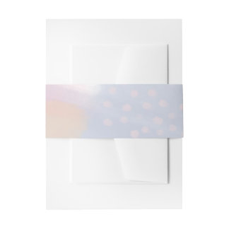 Original Blue Abstract Art Wedding Invitation Belly Band