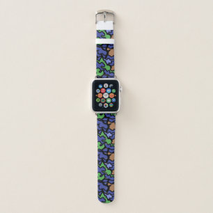 Original Blue Green Orange pattern A watch Band
