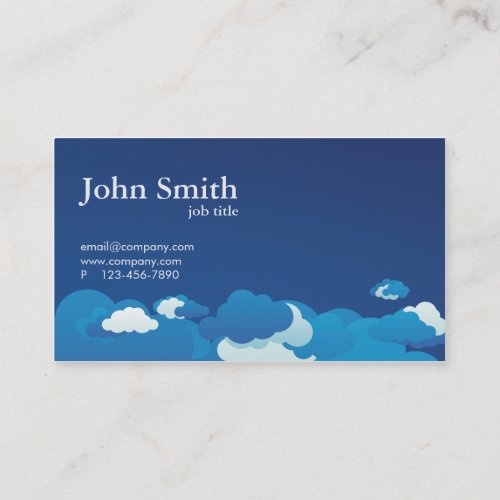 Original blue sky and white clouds business card