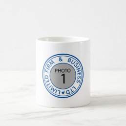 Original Blue stamp Create Your Own PHOTO and TEXT Coffee Mug