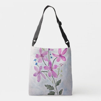 Original Botanical Floral Painting Bag