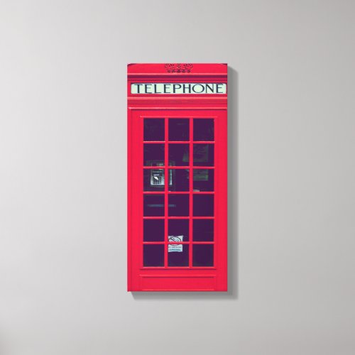 Original british phone box canvas print