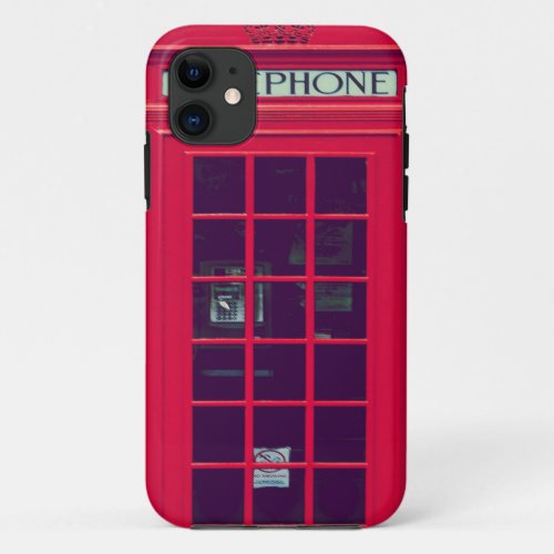 Original british phone box iPhone 11 case