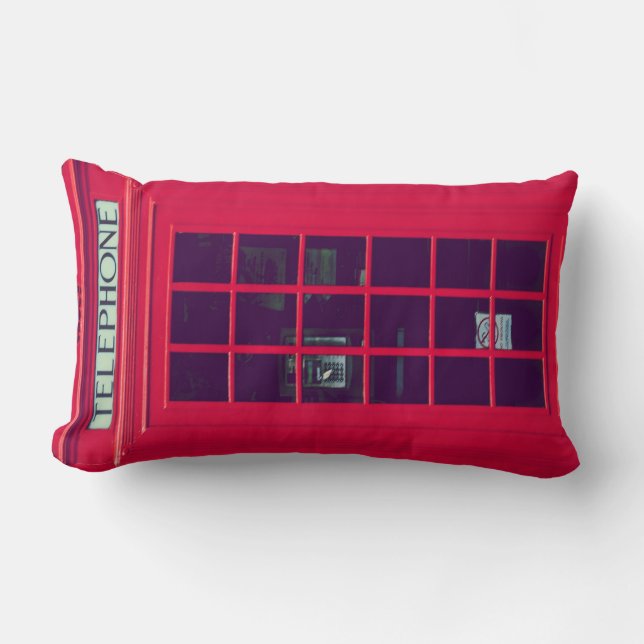 Original british phone box lumbar pillow (Front)