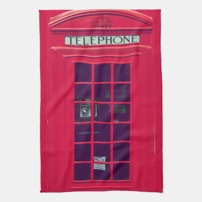 Original british phone box towel (Vertical)