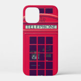 Vintage British Red Telephone Box Monogram Case-Mate iPhone Case