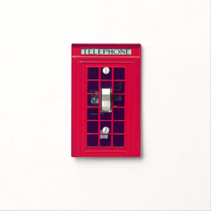Original british red phone box light switch cover